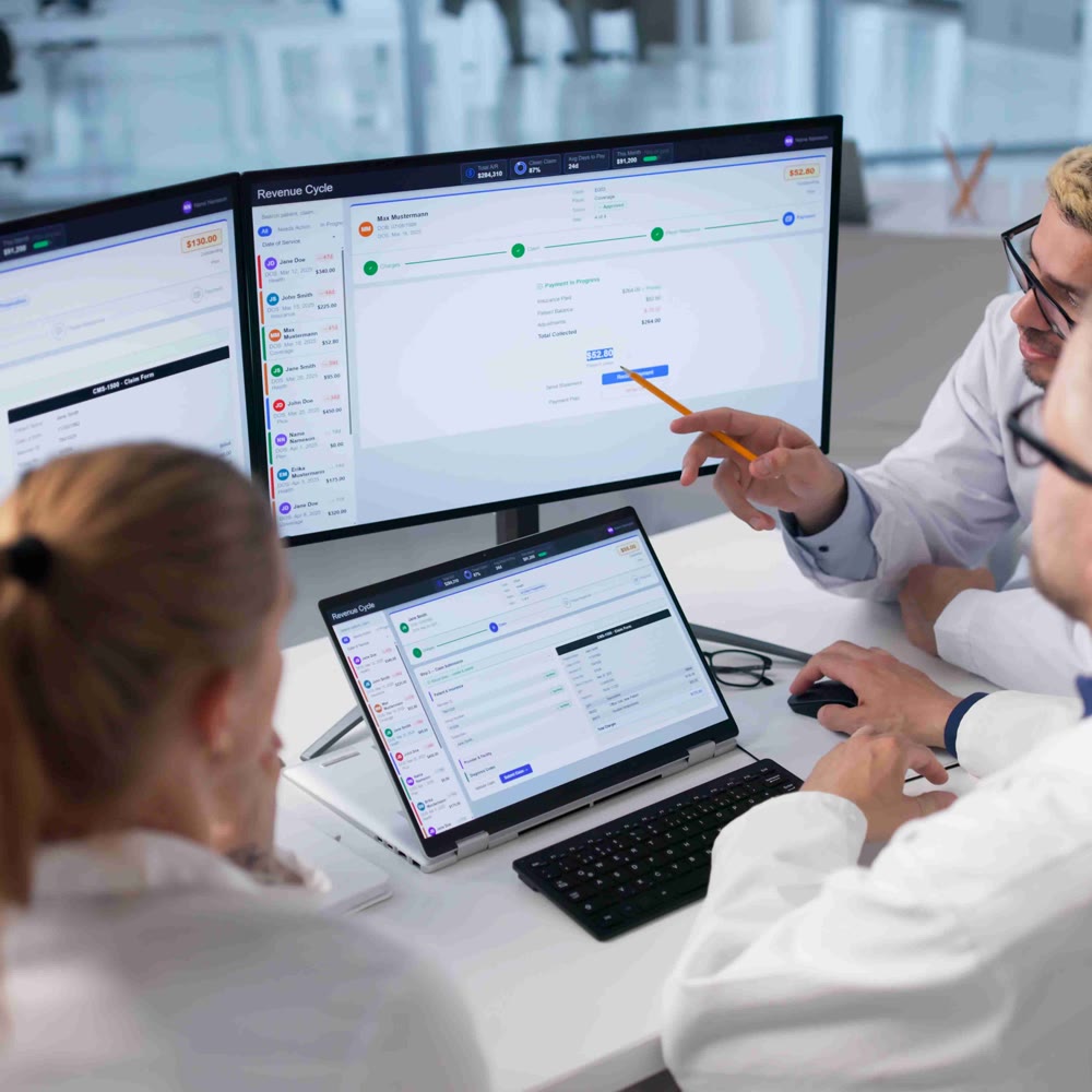 Clean claims and collections worked through the full revenue cycle